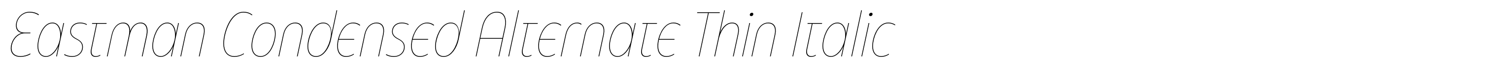 Eastman Condensed Alternate Thin Italic